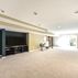 Basement Idea - Carpet, Beige and Dark Blue Walls