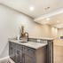 Transitional Dark Basement Wetbar - Lorton, VA, 