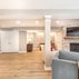 Basement remodel with a cozy family room and wet bar, Kensington, MD