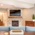 Basement remodel with a cozy family room and wet bar, Kensington, MD
