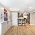 Basement remodel with a cozy family room and wet bar