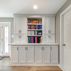 Basement remodel with a cozy family room and wet bar
